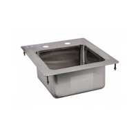 Nella One Tub Drop In Sink 9" x 9" x 5" with Flat Top