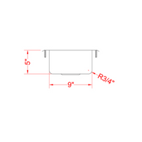 Nella One Tub Drop In Sink 9" x 9" x 5" with Flat Top