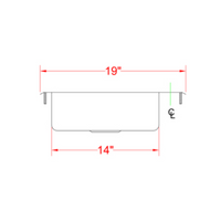 Nella One Tub Drop In Sink 10" x 14" x 5" with Flat Top