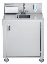 Nella 25" Portable Hand Sink with Backsplash, Water Heater & Pump