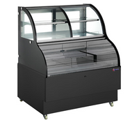 Nella 47" Dual Service Open Refrigerated Floor Display Case, Black