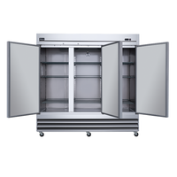 Nella 81" Reach In Refrigerator with 3 Solid Doors