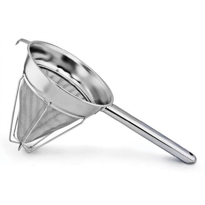 Nella 8" Extra Fine Mesh Bouillon Strainer with Hollow Handle, Stainless Steel Reinforced