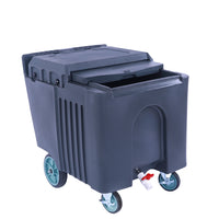 Nella 125 Pound Insulated Mobile Ice Bin with Sliding Lid
