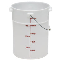 Cambro PWB22, 22 Qt Pail with Bail, White 6 /Case