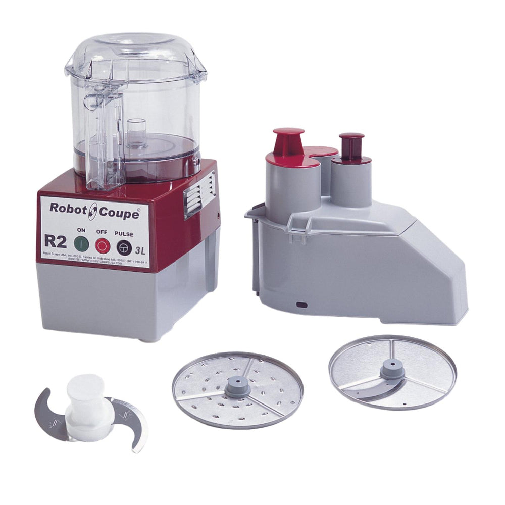 Robot Coupe 3 Qt Combination Food Processor, Continuous Feed & 4 Discs, Clear Bowl, One Speed, 2 HP