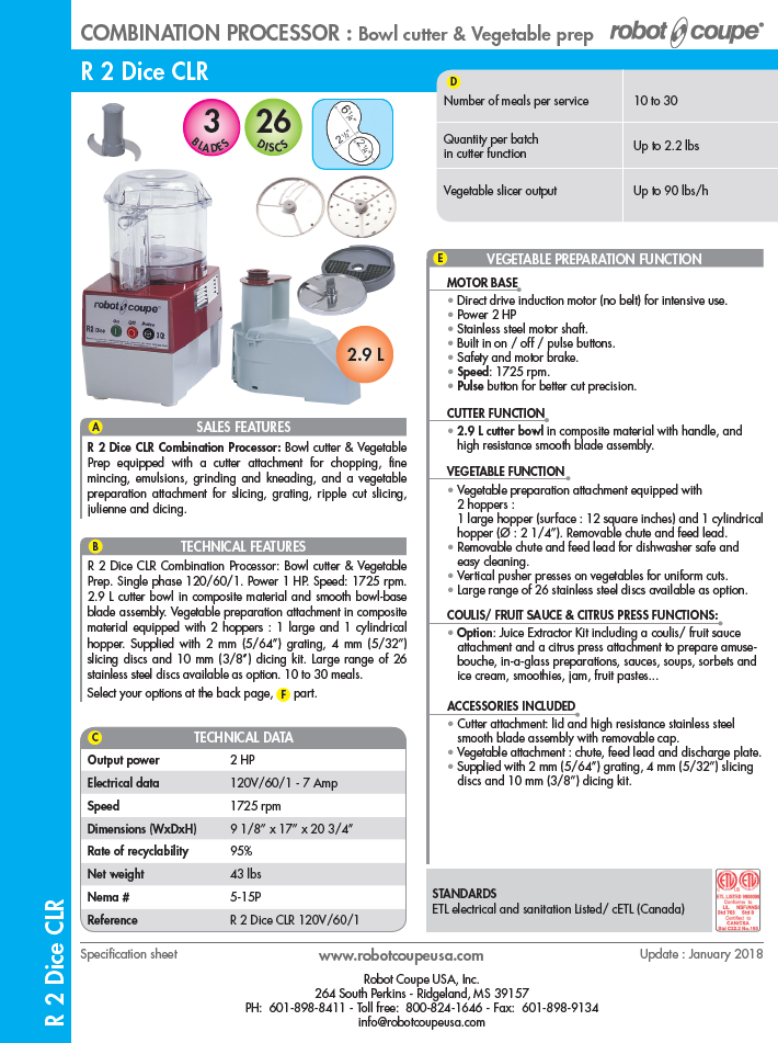 Spec Sheet