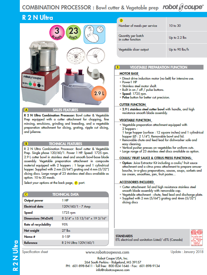 Spec Sheet