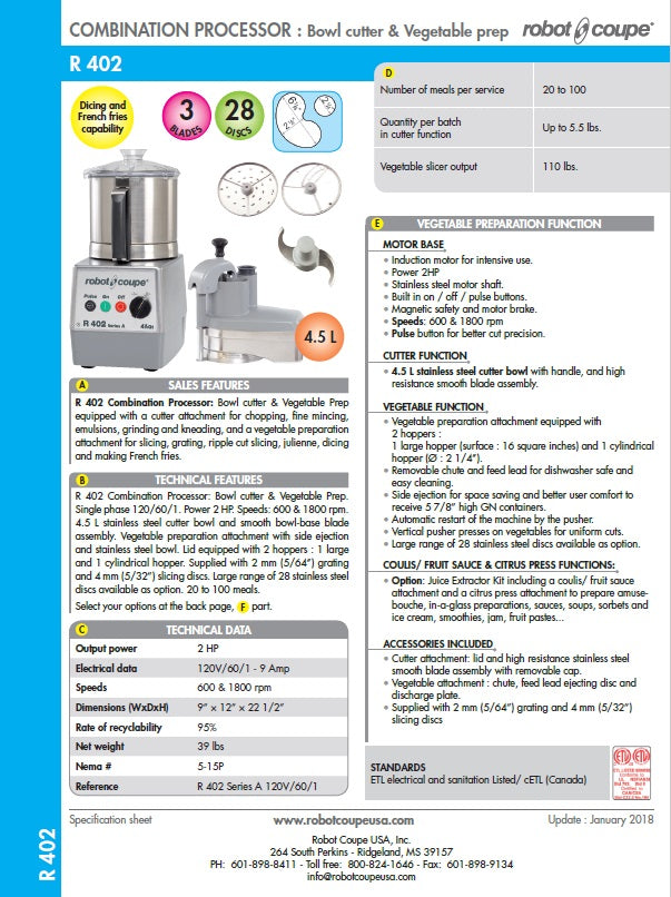Spec Sheet