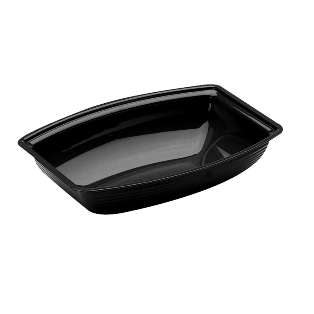 Cambro 5 Qt Rectangle Ribbed Bowl, Black - RSB1014CW110