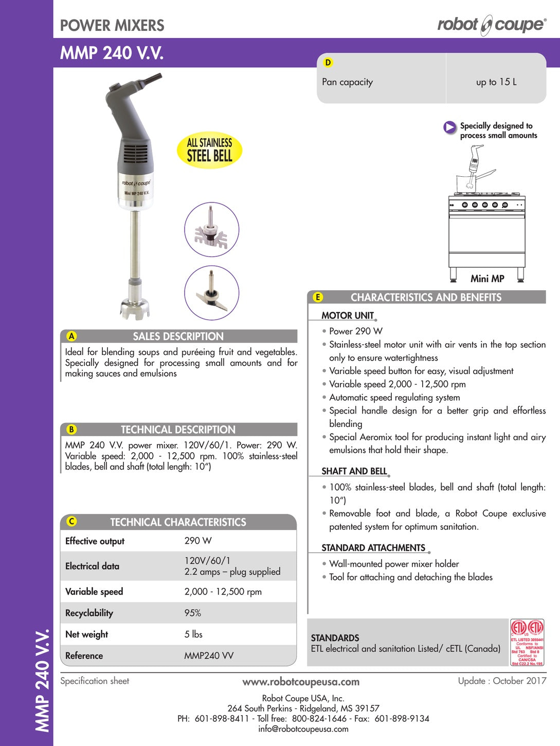 Spec Sheet