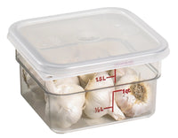 Cambro SFC12SCPP Square Food Storage Cover for 12, 18 & 22 Qt Containers, Clear