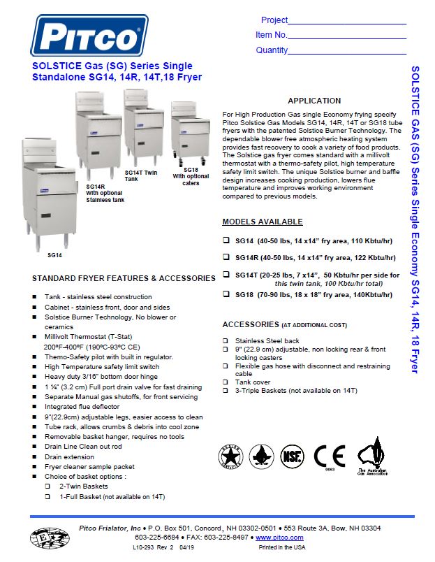 Spec Sheet