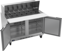 Beverage-Air 48" Sandwich / Salad 18 Pan Refrigerated Megatop Prep Table, 2 Doors