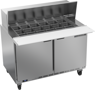 Beverage-Air 48" Sandwich / Salad 18 Pan Refrigerated Megatop Prep Table, 2 Doors