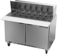 Beverage-Air 48" Sandwich / Salad 18 Pan Refrigerated Megatop Prep Table, 2 Doors
