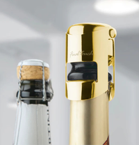 Final Touch Champagne Bottle Stopper - Brass