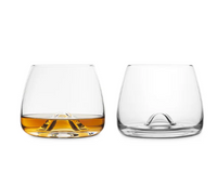 Final Touch Whiskey Lead-Free Crystal Glasses - Set of 2