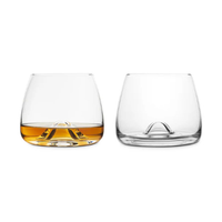 Final Touch Whiskey Lead-Free Crystal Glasses - Set of 2