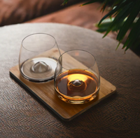 Final Touch Whiskey Lead-Free Crystal Glasses - Set of 2