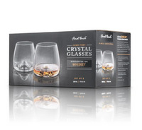 Final Touch Whiskey Lead-Free Crystal Glasses - Set of 2