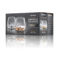 Final Touch Whiskey Lead-Free Crystal Glasses - Set of 2