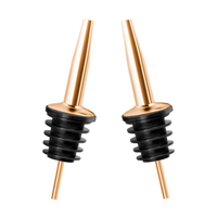 Final Touch Liquor Bottle Pourers - Copper Finish - Set of 2