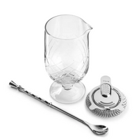 Final Touch Extra-Large Stemmed Yarai Mixing Pitcher with Hawthorne Strainer