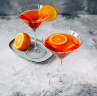 Final Touch Martini Lead-Free Crystal Glasses - Set of 2