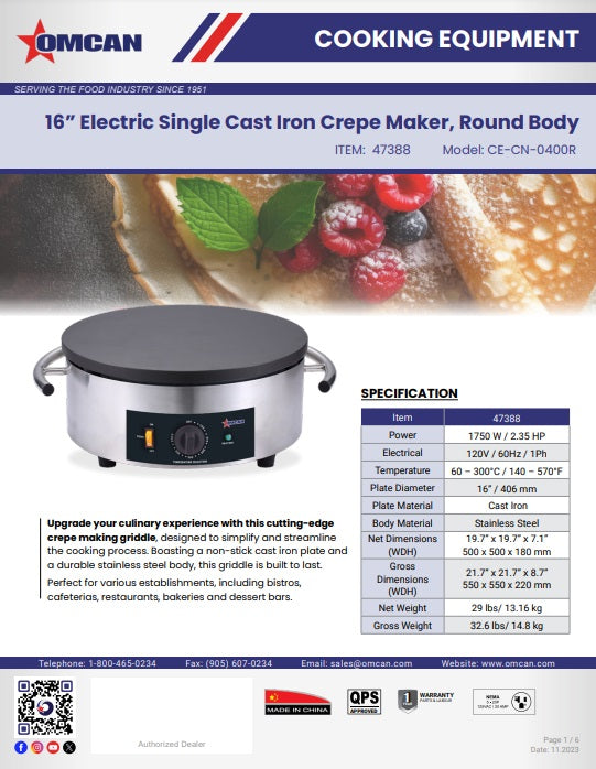 Spec Sheet