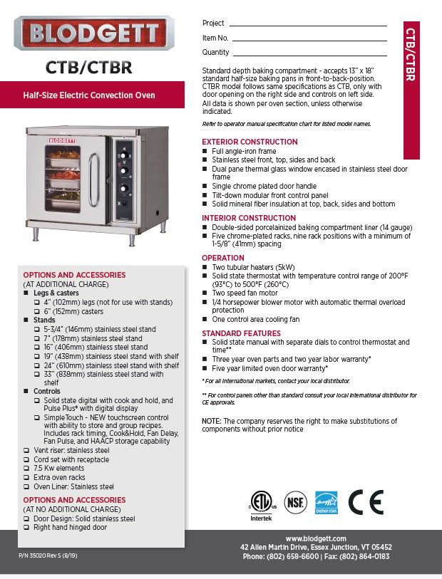 Spec Sheet
