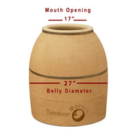 Tandoor Morni 32" Square Tandoor Clay Oven, Natural Gas