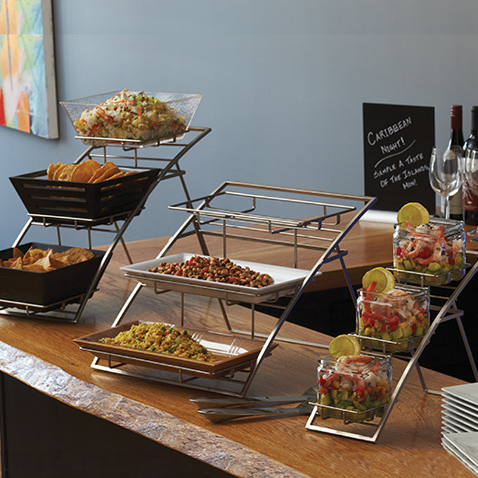 American Metalcraft 24 Oz Glass Square Jar