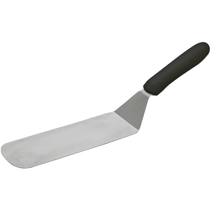 Winco Offset Flexible Turner 8.25" x 3" Blade, Black Handle - TKP-90