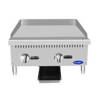 Atosa 24" Countertop Gas Griddle with Manual Controls, Natural Gas