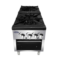 Atosa CookRite 2 Burner Stock Pot Range Natural Gas 160,000 BTU