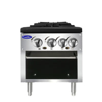 Atosa CookRite 2 Burner Stock Pot Range Natural Gas 160,000 BTU