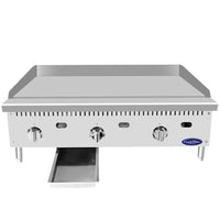 Atosa ATTG-36 36” Gas Griddle with 1" Steel Plate and Thermostatic Controls, Natural Gas