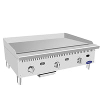 Atosa ATTG-36 36” Gas Griddle with 1" Steel Plate and Thermostatic Controls, Natural Gas