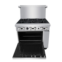 Atosa AGR-6B-NG 36" Range with 6 Burners & Oven Natural Gas 192,000 BTU