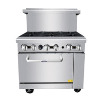 Atosa AGR-6B-NG 36" Range with 6 Burners & Oven Natural Gas 192,000 BTU