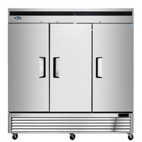 Atosa MBF8508GR 31" Reach-in Refrigerator with 3 Solid Doors & Bottom Mount Compressor