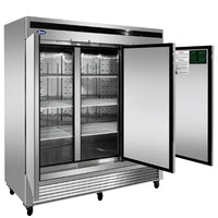 Atosa MBF8508GR 31" Reach-in Refrigerator with 3 Solid Doors & Bottom Mount Compressor