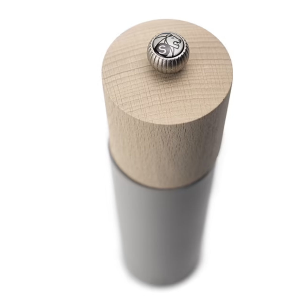Peugeot Boreal 8" Beech Wood Salt Mill, Pebble Grey