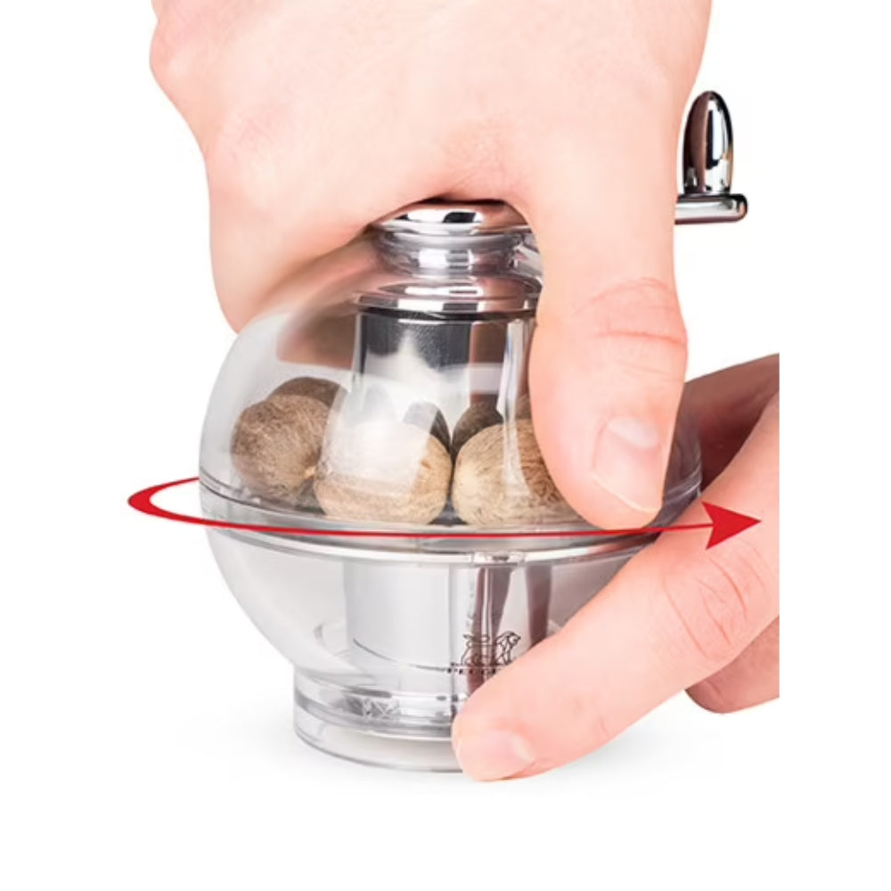 Peugeot Tidore 4.5" Manual Nutmeg Grinder, Acrylic