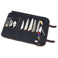 Boldric 9 Pocket Canvas Knife Bag, Black