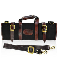 Boldric 17 Pocket Canvas Knife Bag, Black