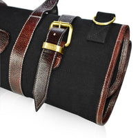 Boldric 17 Pocket Canvas Knife Bag, Black