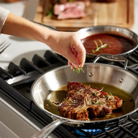 All-Clad 12.5" Fry Pan with Lid, Graphite Core Stainless Steel