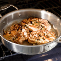 All-Clad 12.5" Fry Pan with Lid, Graphite Core Stainless Steel